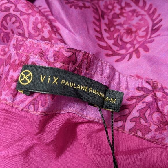 NWT VIX Leelah Cutout Open Back Paisley Dress M - Picture 6 of 13